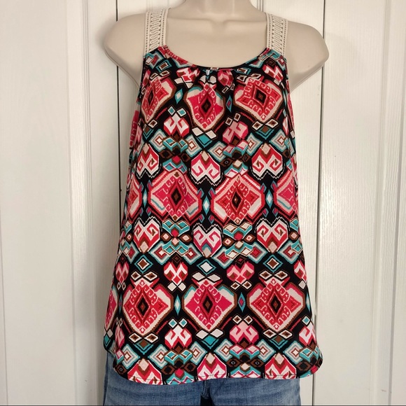 No Boundaries Tops - No Boundries crochet trim racer back top
